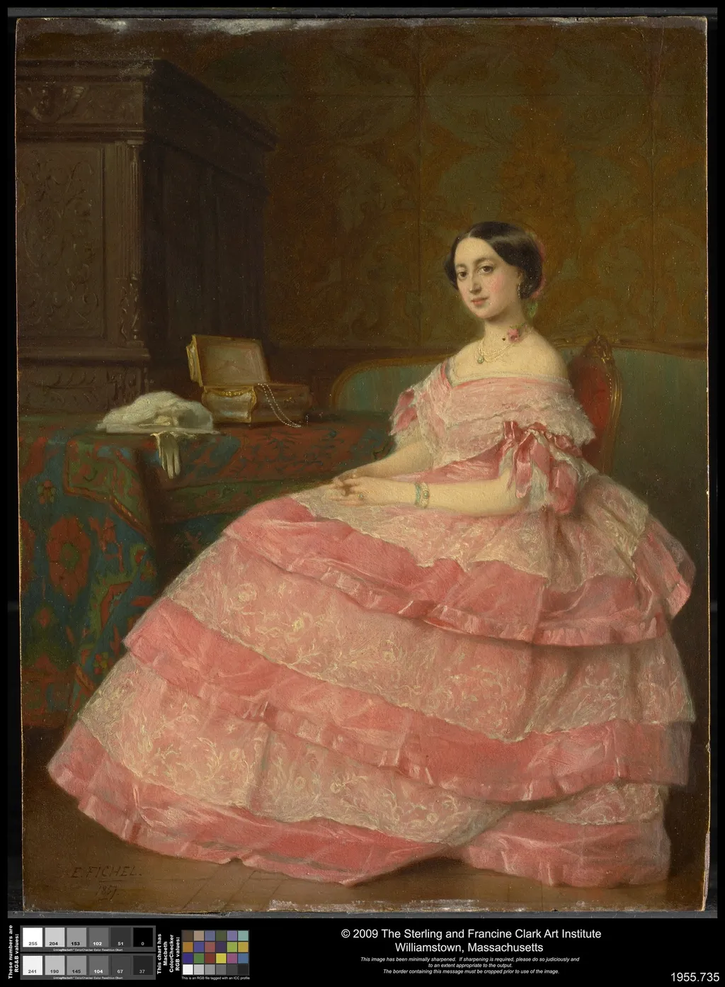 Madame P . . ., by Eugène Fichel, oil, 1857