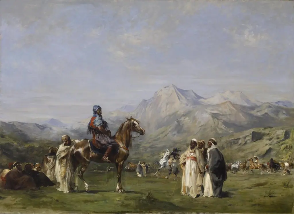 An Encampment in the Atlas Mountains, by Eugène Fromentin