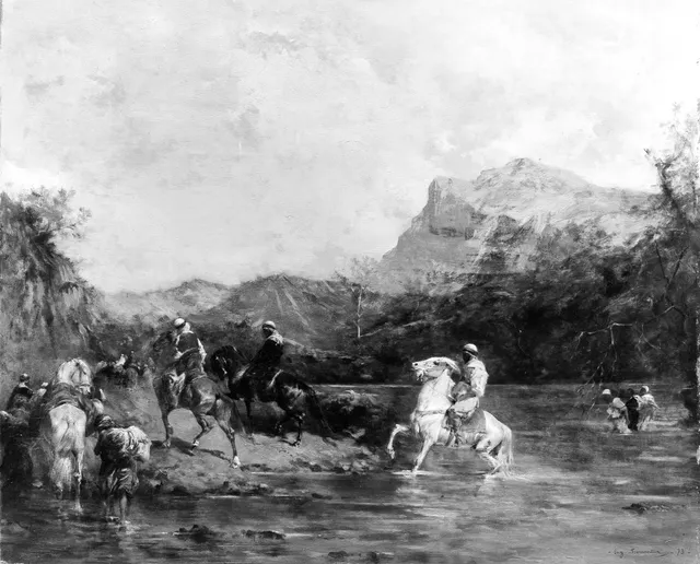 Arabs Crossing a Ford — Eugène Fromentin