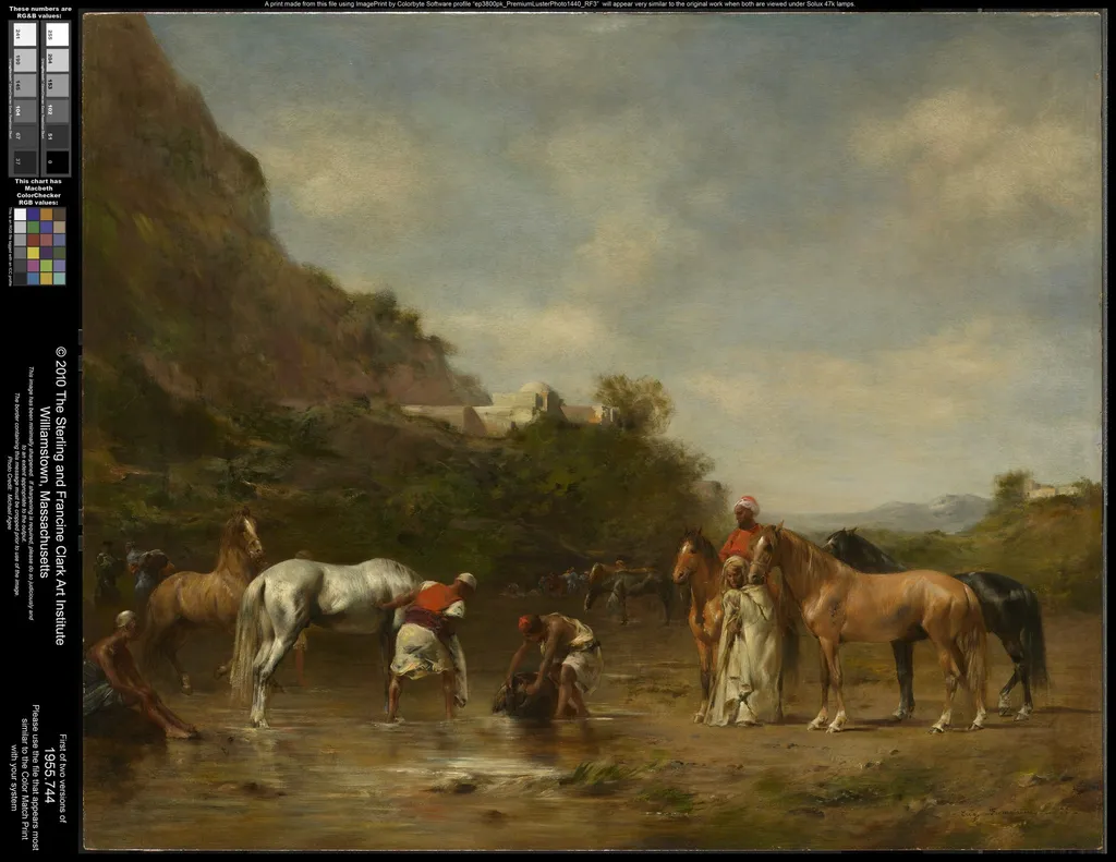 Arabs Watering Their Horses, by Eugène Fromentin, oil, 1872
