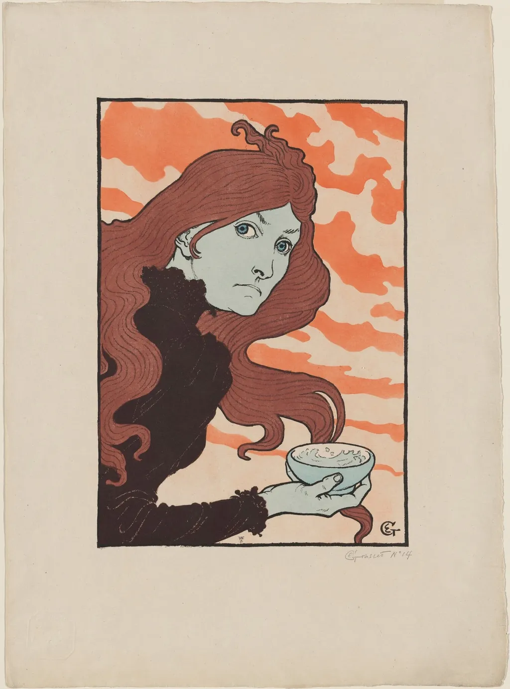 La Vitrioleuse (The Acid Thrower), by Eugène Grasset, watercolor, 1894
