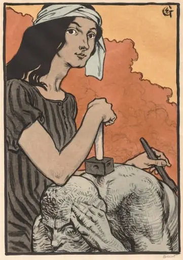 Sculptress, by Eugène Grasset