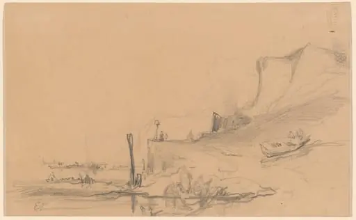 A Coast Road with Cliffs in the North of France, by Eugène Isabey
