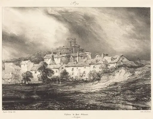 Château de Pont-Gibaud, by Eugène Isabey