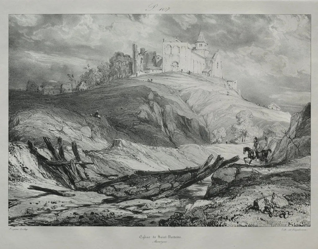 Église de St. Nectaire, by Eugène Isabey, 1831