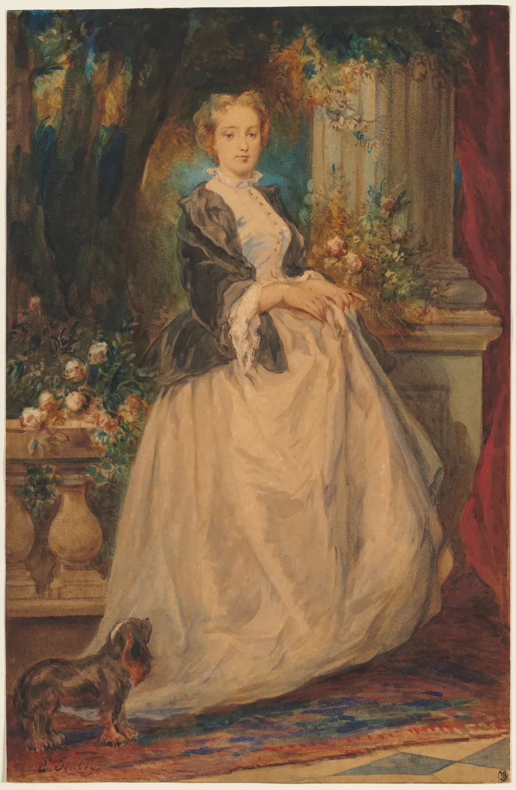 Portrait of Madame Thomas (née Camille Boucher), by Eugène Isabey, 1855