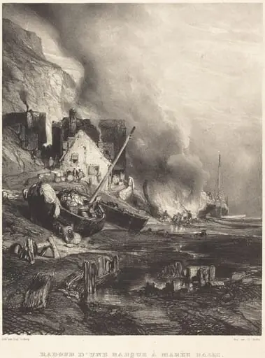Radoub d'une barque à Marée Basse, by Eugène Isabey