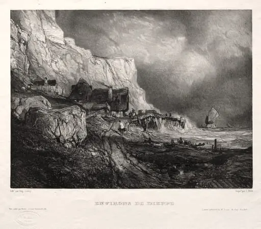 Six Marines:  Environs de Dieppe, by Eugène Isabey