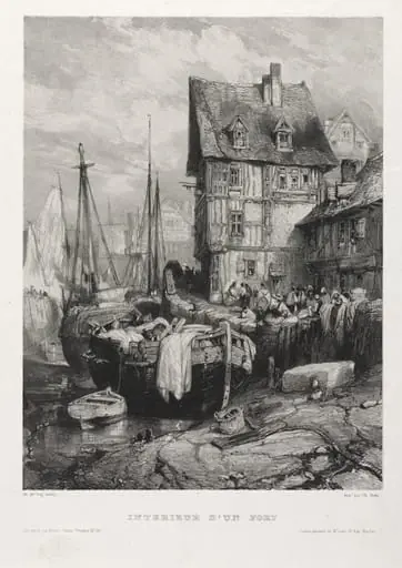Six Marines: Interior of a Port, by Eugène Isabey