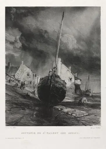 Six Marines: Souvenir Saint Valéry-sur-Somme, by Eugène Isabey