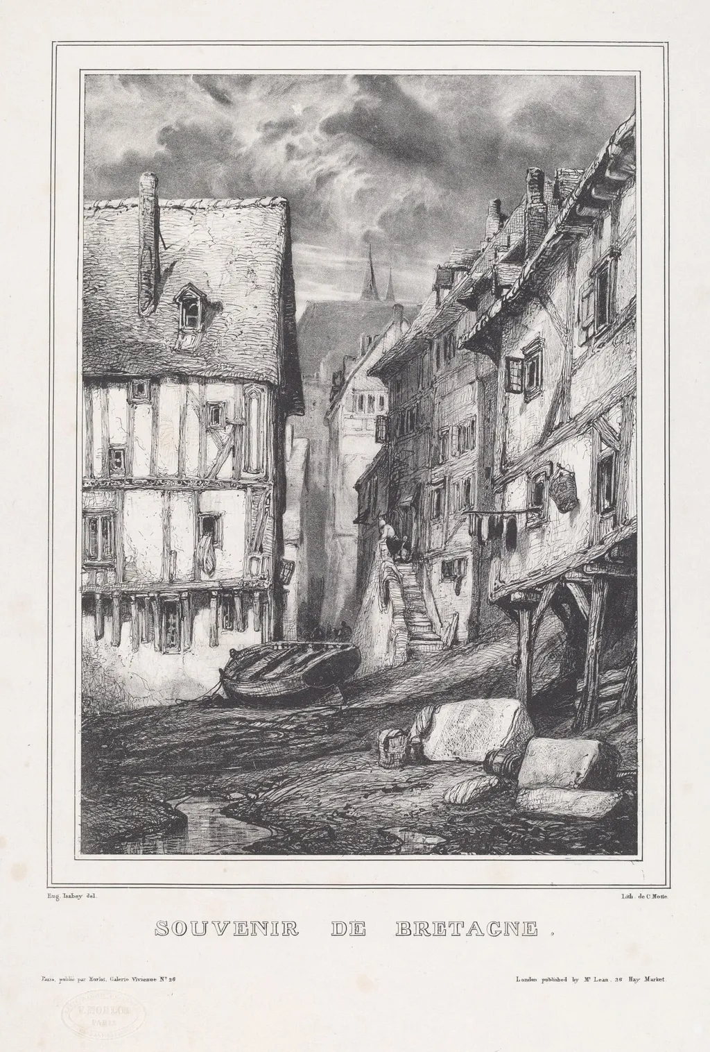 Souvenir de Bretagne, by Eugène Isabey, ink, 1832