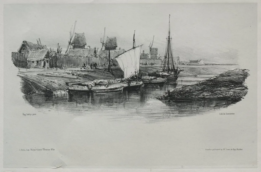 Souvenirs: Canal Bank, by Eugène Isabey, 1832