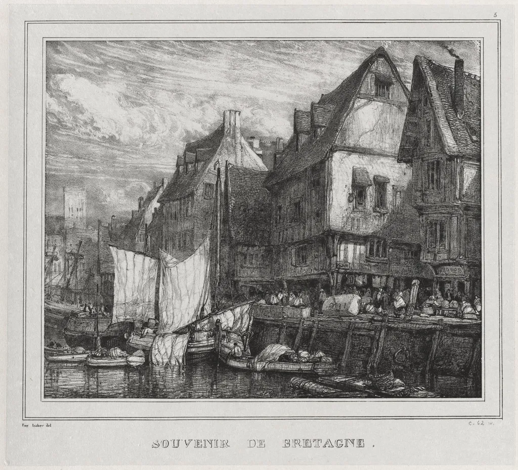 Souvenirs: Souvenir of Brittany, Plate 5, by Eugène Isabey, 1832