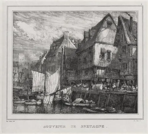 Souvenirs: Souvenir of Brittany, Plate 5, by Eugène Isabey