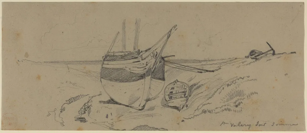 St. Valery sur somme, by Eugène Isabey, graphite, 1844