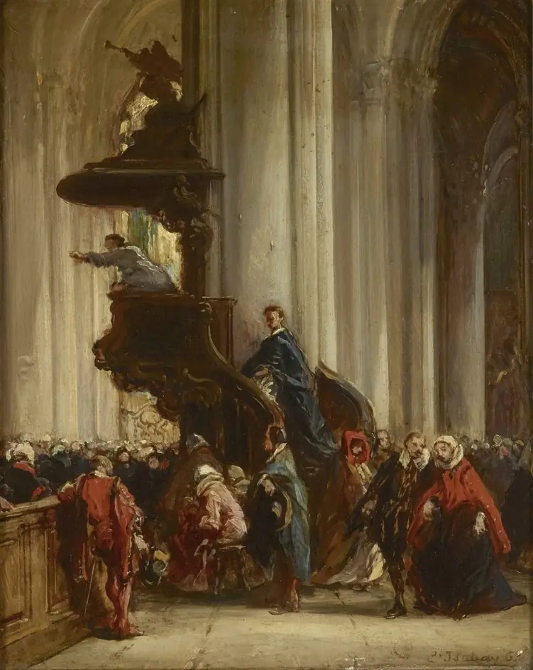 The Preacher, by Eugène Isabey