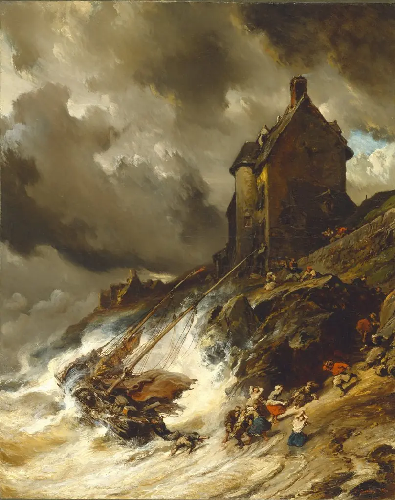 The Wreck, by Eugène Isabey