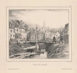Vue de Caen, by Eugène Isabey, 1844