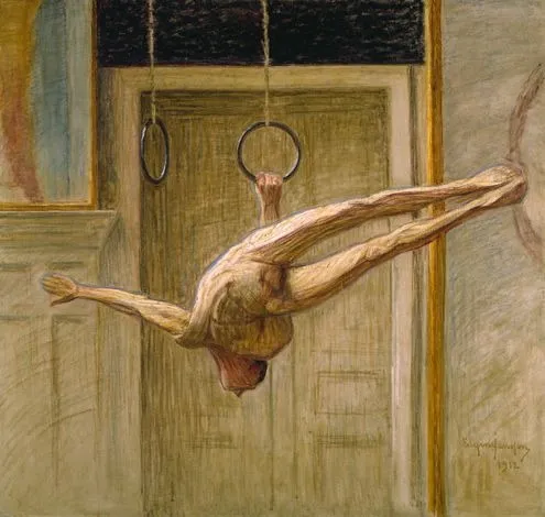 Ring Gymnast No. 2, by Eugène Jansson, oil, 1912