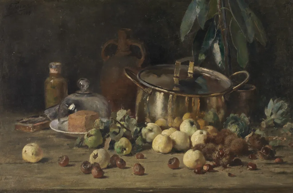 Still Life, by Eugène Joors, oil, 1895