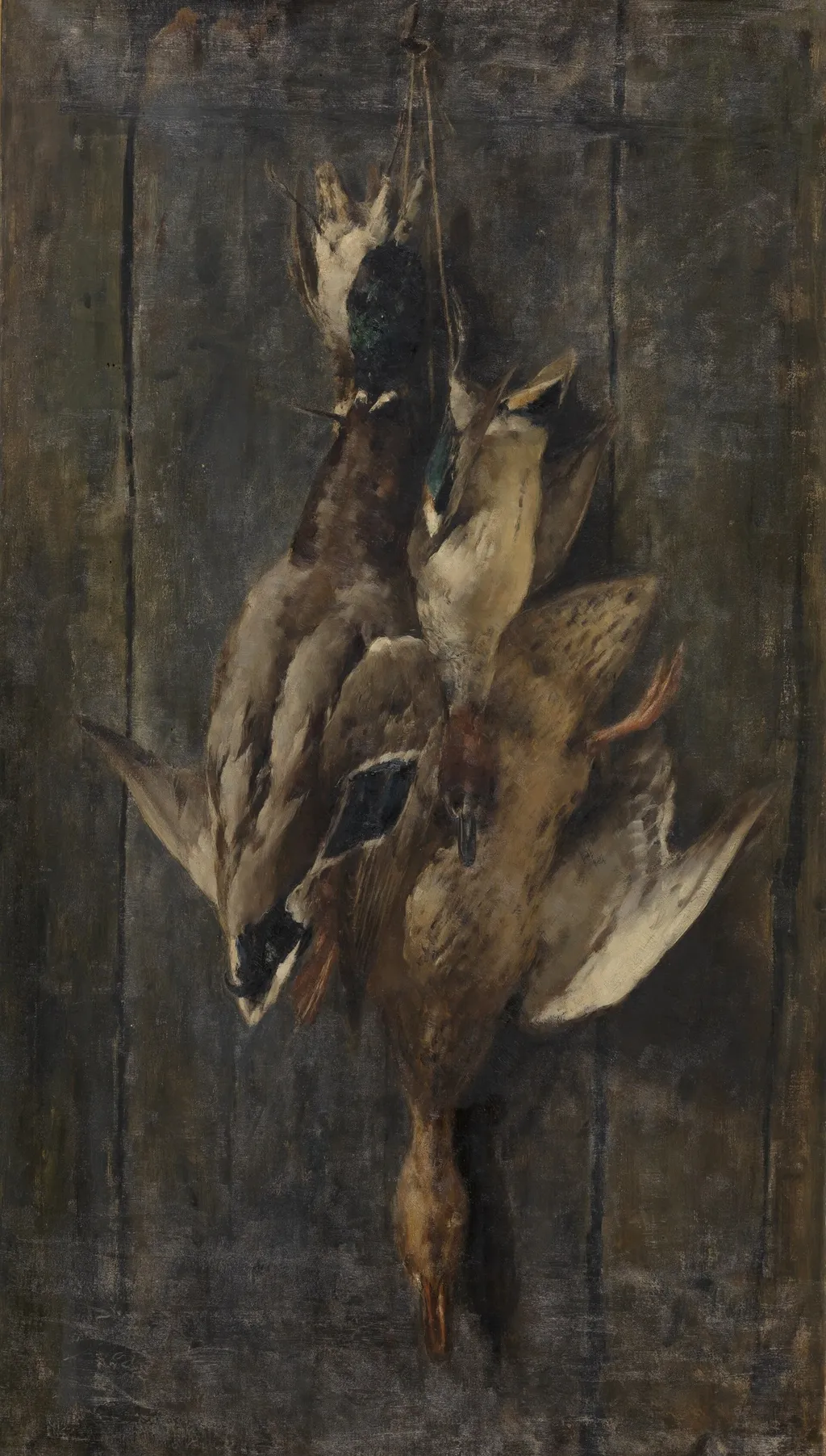 Waterfowl, by Eugène Joors, oil, 1896