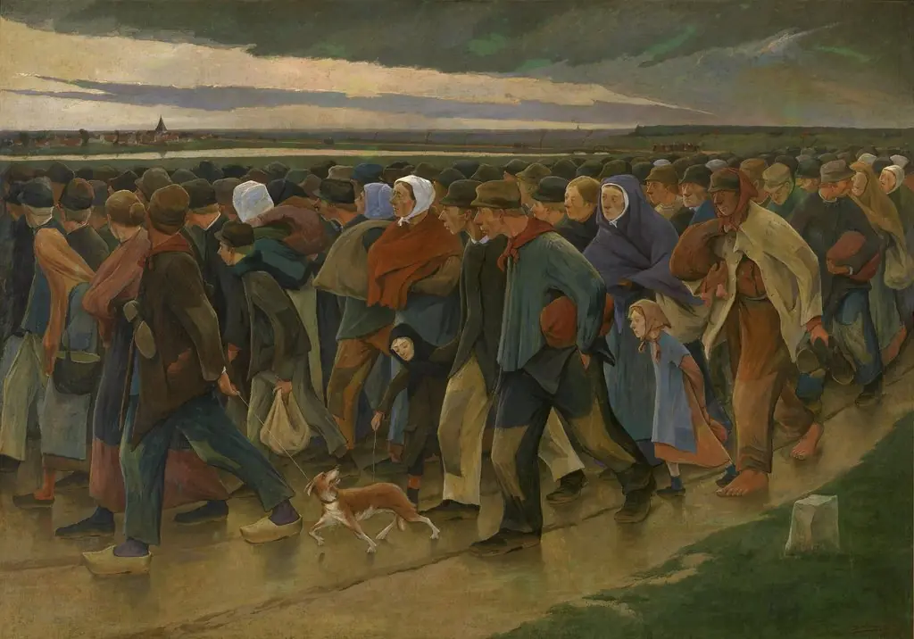 Emigrants - Last glance, by Eugène Laermans