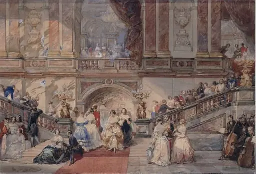 Ball at the Hotel de Ville, Paris, by Eugene Lami