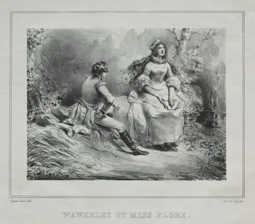 Picturesque Views of Scotland: Waverly and Miss Flora, by Eugène Lami