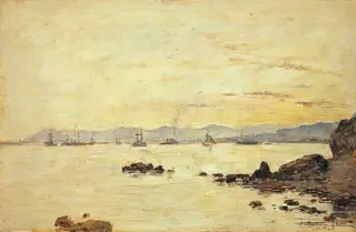 Golfe-Juan, by Eugène Louis Boudin