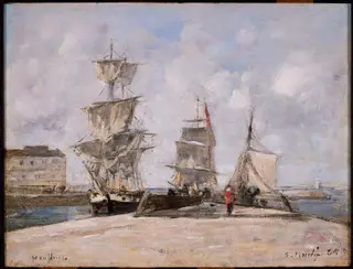 Harbor at Honfleur, by Eugène Louis Boudin