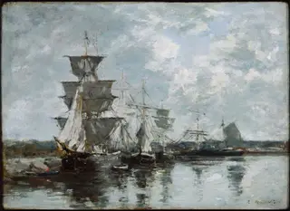 Harbor Scene, by Eugène Louis Boudin