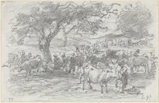 Herdsmen and Cattle, by Eugène Louis Boudin