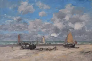 Low Tide at Scheveningen, by Eugène Louis Boudin