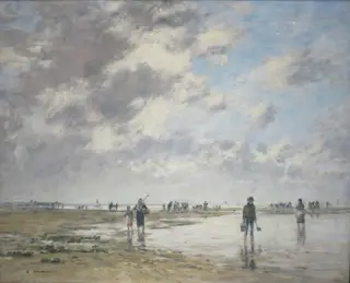 Low Tide, Berck, by Eugène Louis Boudin
