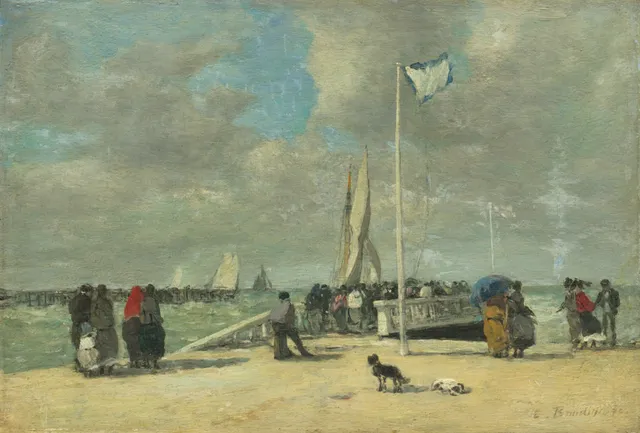 On the Jetty — Eugène Louis Boudin
