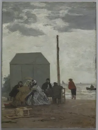The Beach at Deauville, by Eugène Louis Boudin
