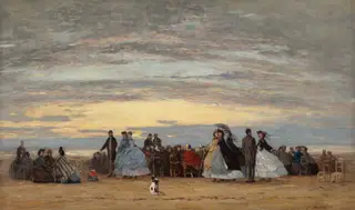 The Beach at Villerville, by Eugène Louis Boudin