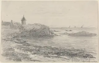 The Coast at Concarneau, by Eugène Louis Boudin