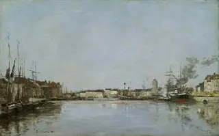 The Dutch Dock, Dunquerque, by Eugène Louis Boudin, 1895