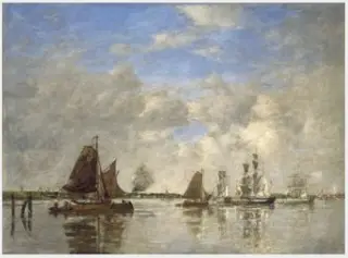 The Meuse at Dordrecht, by Eugène Louis Boudin, 1892
