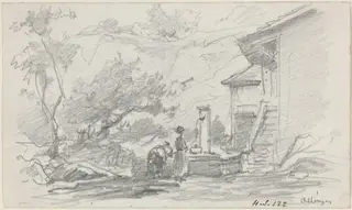 Women at a Well, Allinges, by Eugène Louis Boudin