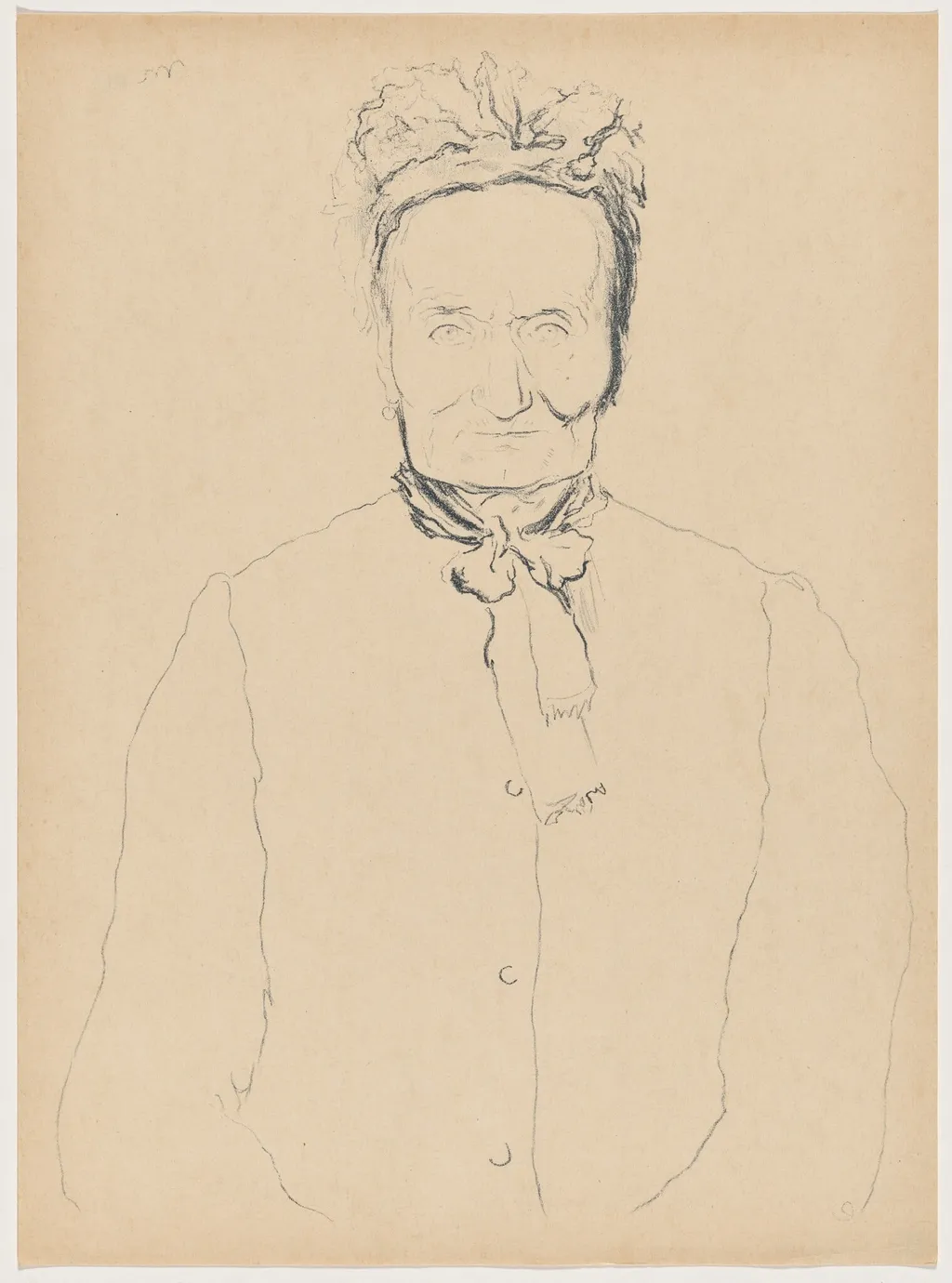 La vieille (Old Woman), by Eugène Martel, ink, 1895
