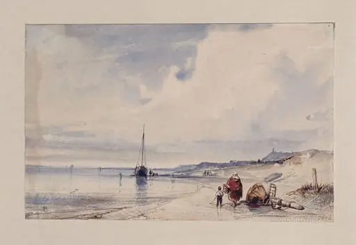 Dutch Coast Scene, by Eugène Modeste Edmond Lepoittevin