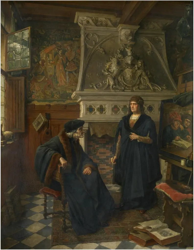 Erasmus and Quentin Matsys, by Eugène Siberdt