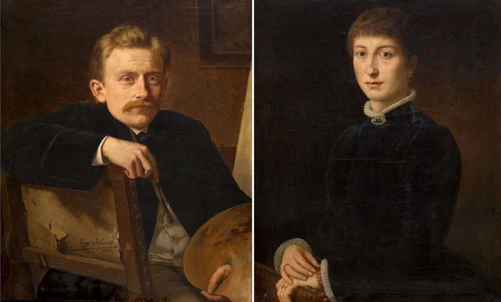 The Painter and Madame Hippolyte Van Soom, by Eugène Siberdt