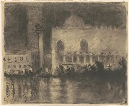 Memory of Venice: the Palazzo Ducale and the Piazzetta, by Eugène Vail