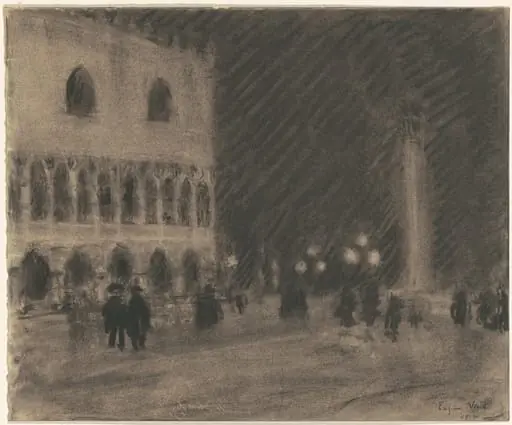 The Piazzetta, Venice, by Eugène Vail