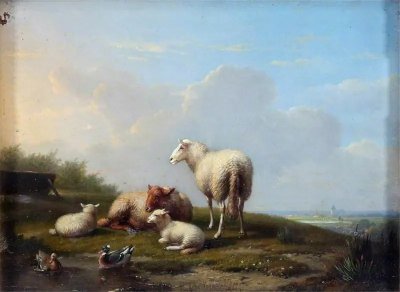 Landscape with Sheep and Ducks