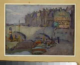 Paris – Fragment of a city with bridges (Seine in Paris), by Eugène Zak