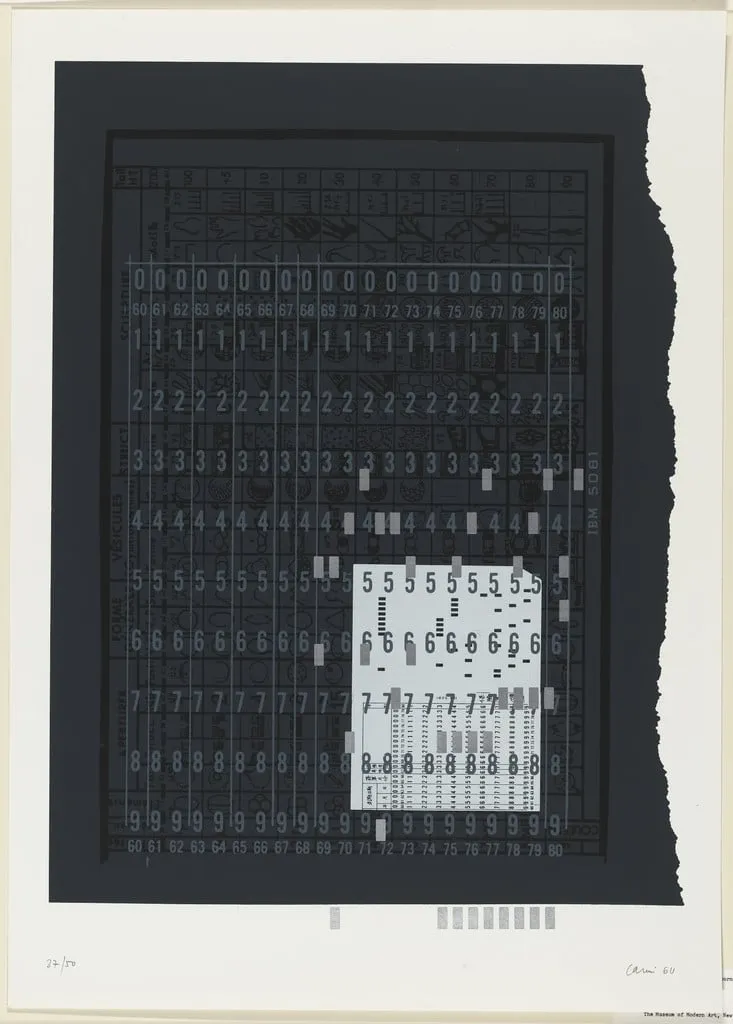 Untitled, by Eugenio Carmi, ink, 1964